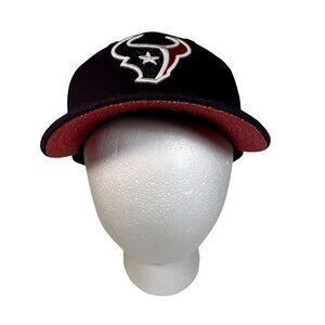 NFL Women's Houston Texans Logo Bling Sparkle Red Glitter Snapback Hat New Era